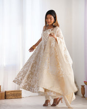 Grand New Arrival – Banarasi Jacquard Dola Silk Anarkali Set