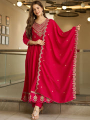 Pink Kent Designer Kurti Set