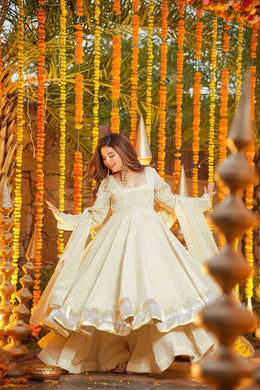 Royal Noor Chinnon Silk Gown Palazzo Set