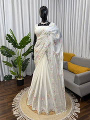 Elegant Aura Designer Chiffon Saree