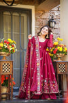 Ethereal Bloom Organza Anarkali Palazzo Set