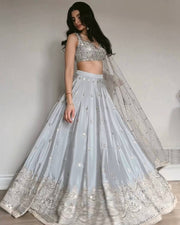 Designer Japan Satin Lehenga Set – Grace with a Glam Touch