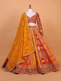 Regal Faux Georgette Lehenga Set