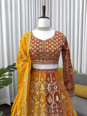 Regal Faux Georgette Lehenga Set