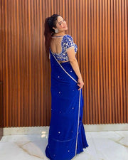 Ruffle Lehenga Saree Set – Glamour with a Modern Twist