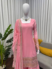 Shimmer Glow Designer Top–Sharara Set