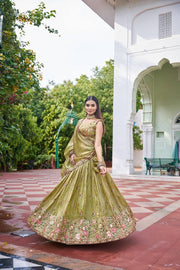 Golden Aura Premium Lehenga Choli Set