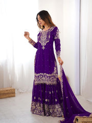Pearl Grace Designer Top–Sharara Set