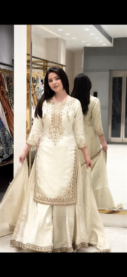 Premium GMY Silk Embroidered Plazzo Set