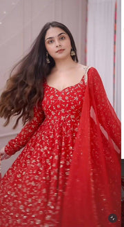 Designer Party Wear Embroidery Gown Set