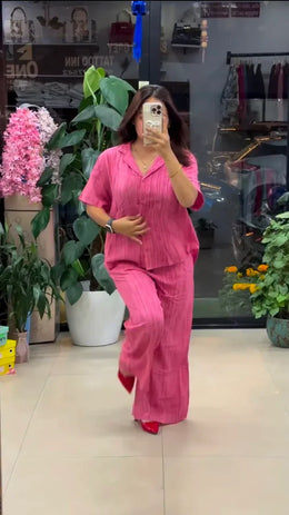 Designer Pure Linen Co-Ord Set